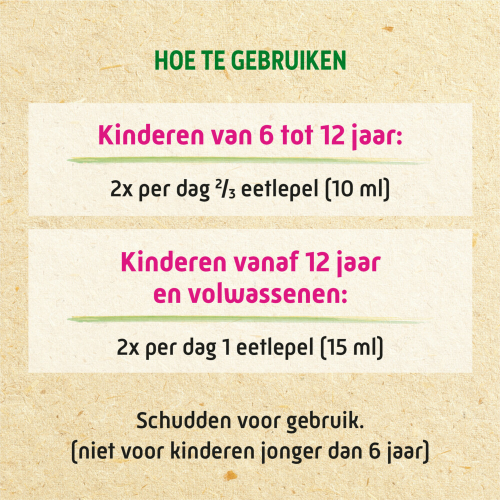 Natterman Vlierbes, Tijm en Honingsiroop Natural150 ml