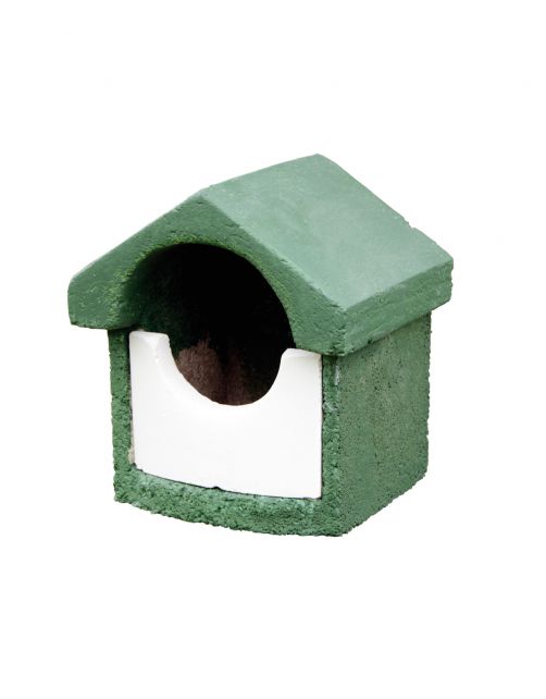 Wildbird Nestkast Houtbeton Halfrond - Broeden - 17x15x20 cm Groen Small