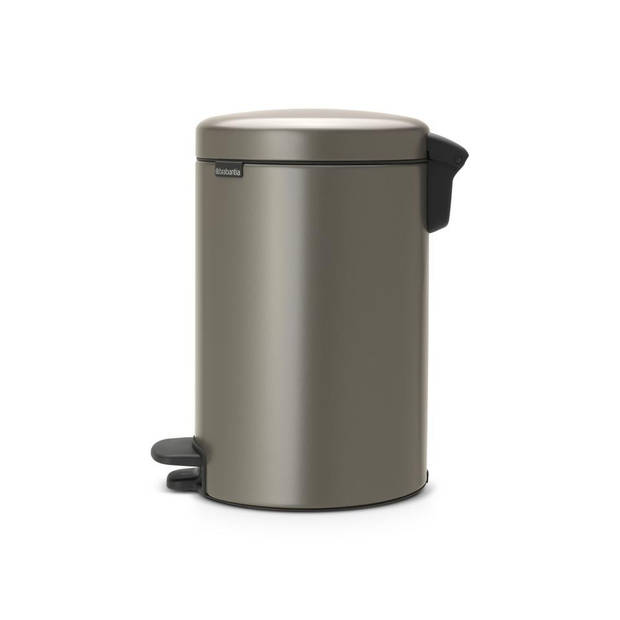 Brabantia newIcon pedaalemmer 12 liter met kunststof binnenemmer - Platinum