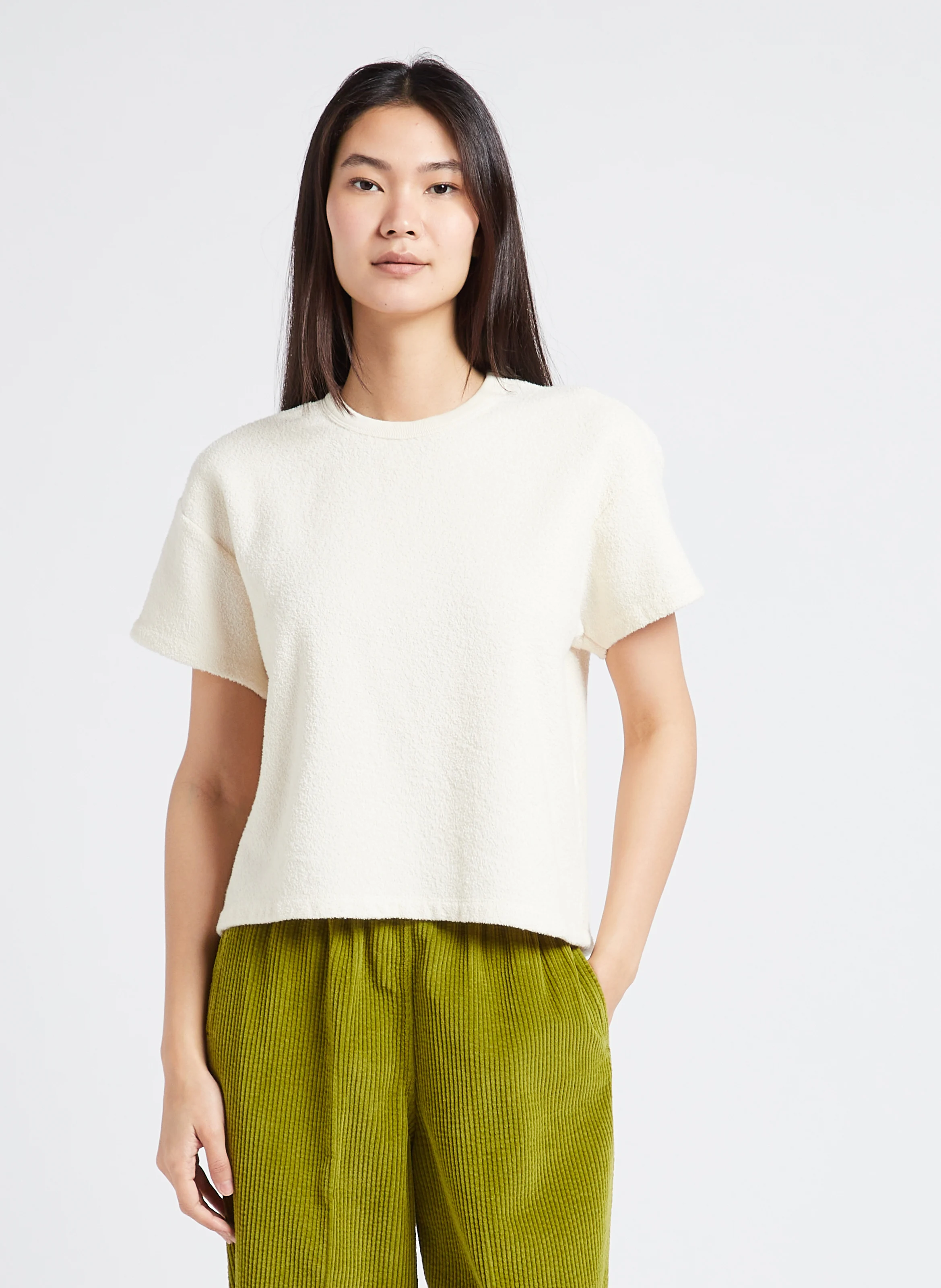 BOBYPARK - Tee-shirt ample col rond en coton bio | Beige