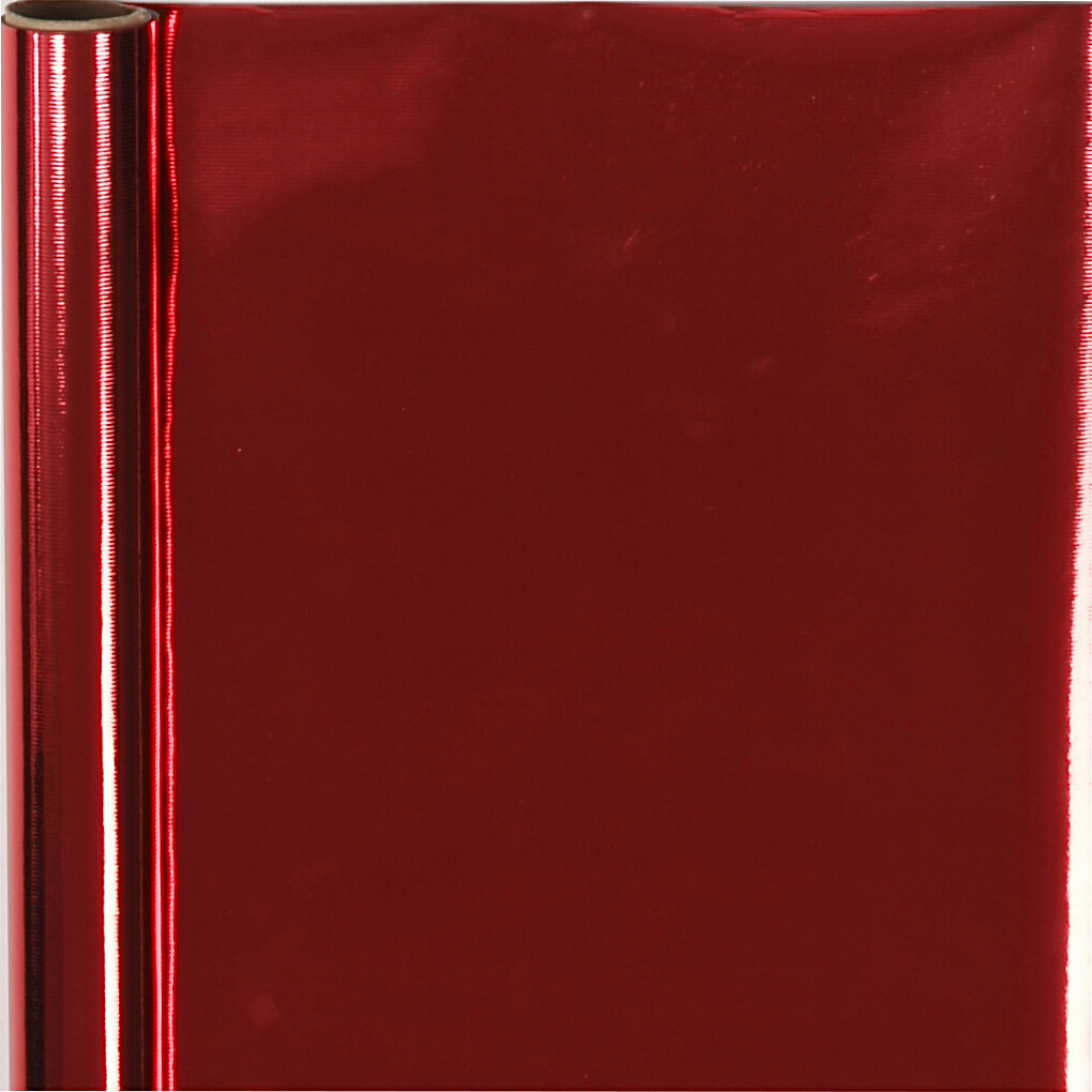 Gavepapir - Rød Ensfarvet - B 50 CM - 65 G - 4 M
