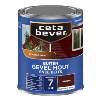 CetaBever Snelbeits Gevel & Kozijn zijdemat transparant mahonie 750 ml