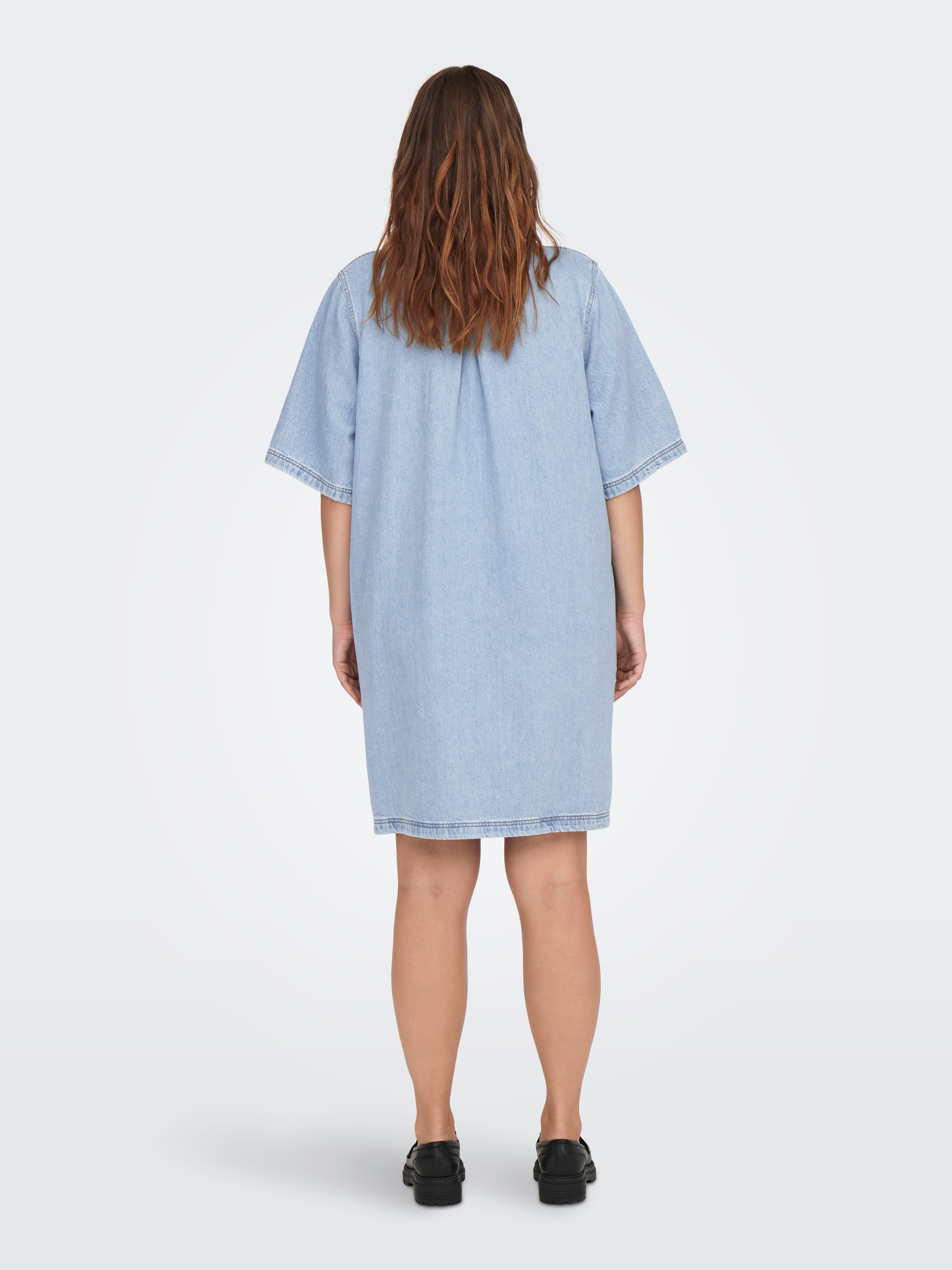 CARGRY Kurzes Kleid Light Blue Denim