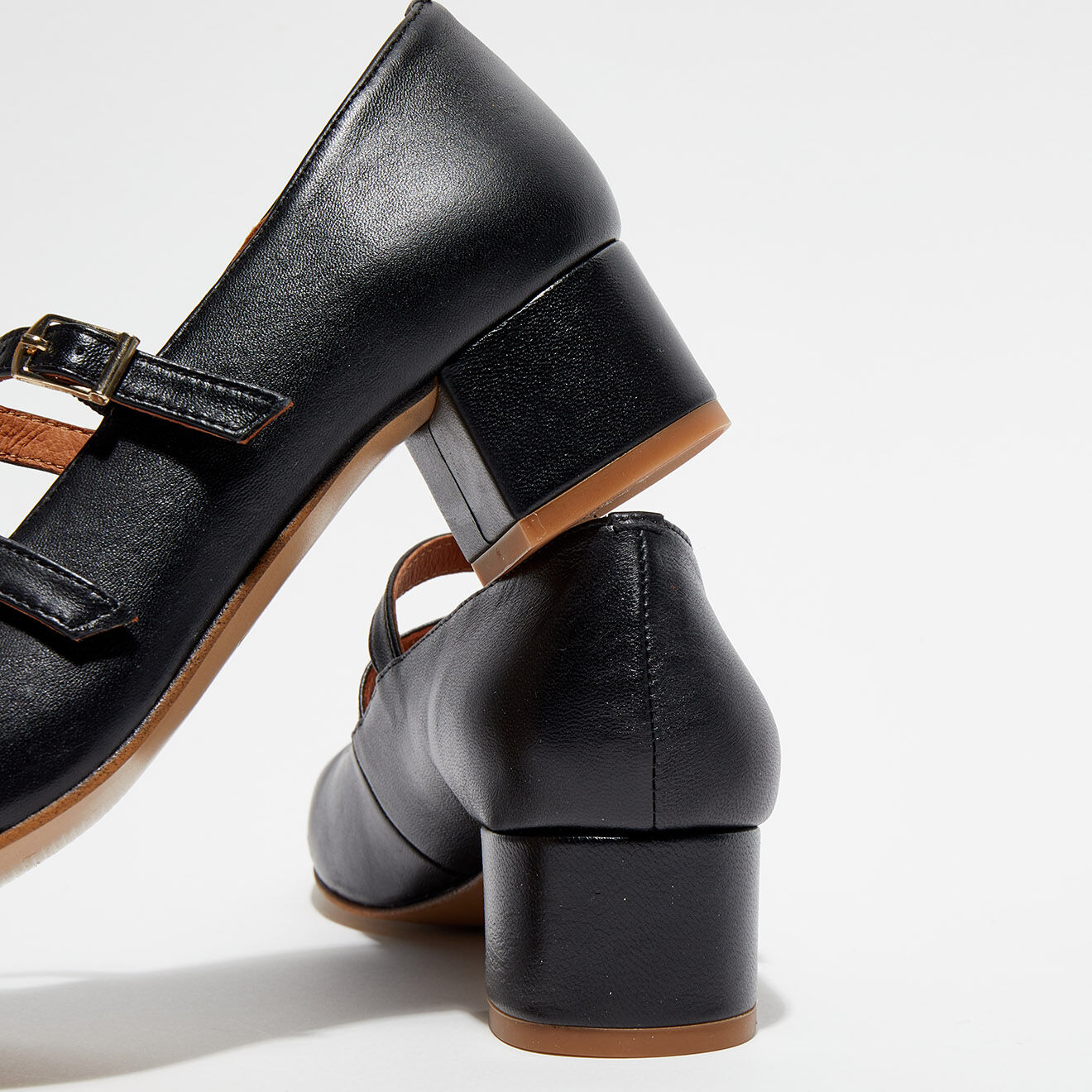 Quartier Latin Babies en Cuir Louise noires - Talon 4 cm
