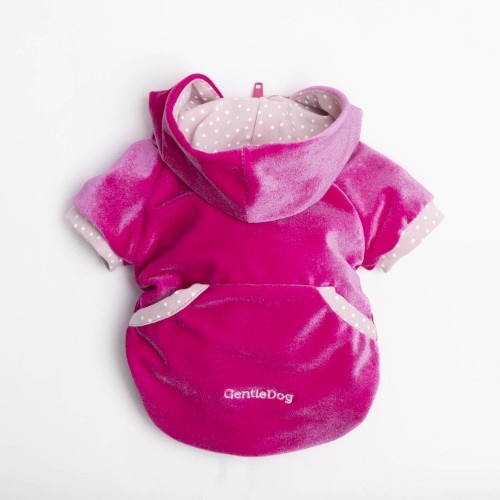 Moletom rosa de bolinhas para cachorros