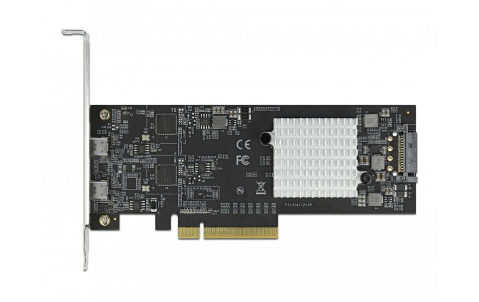 PCI-Express-Karte USB 3.2 Gen2x2 - 2x USB-C<br>PCIe-Schnittstellenkarte mit zwei USB 3.2 Gen. 2x2 Typ-C-Buchsen