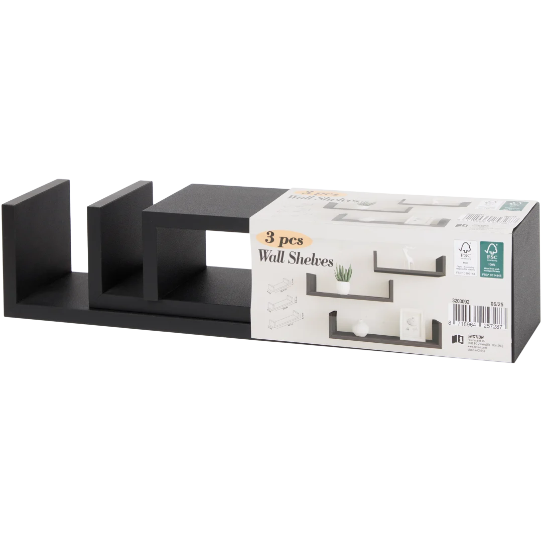 Wandplanken 3 stuks | diverse kleuren