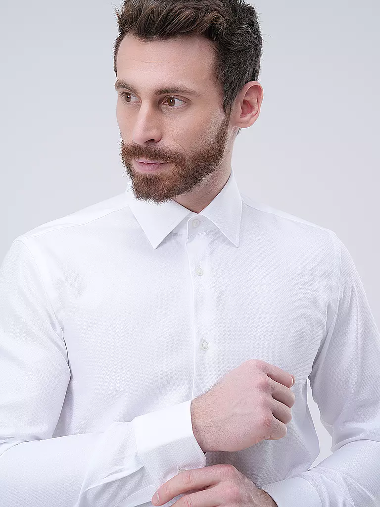 BOSS Hemd Slim Fit HANK  weiss