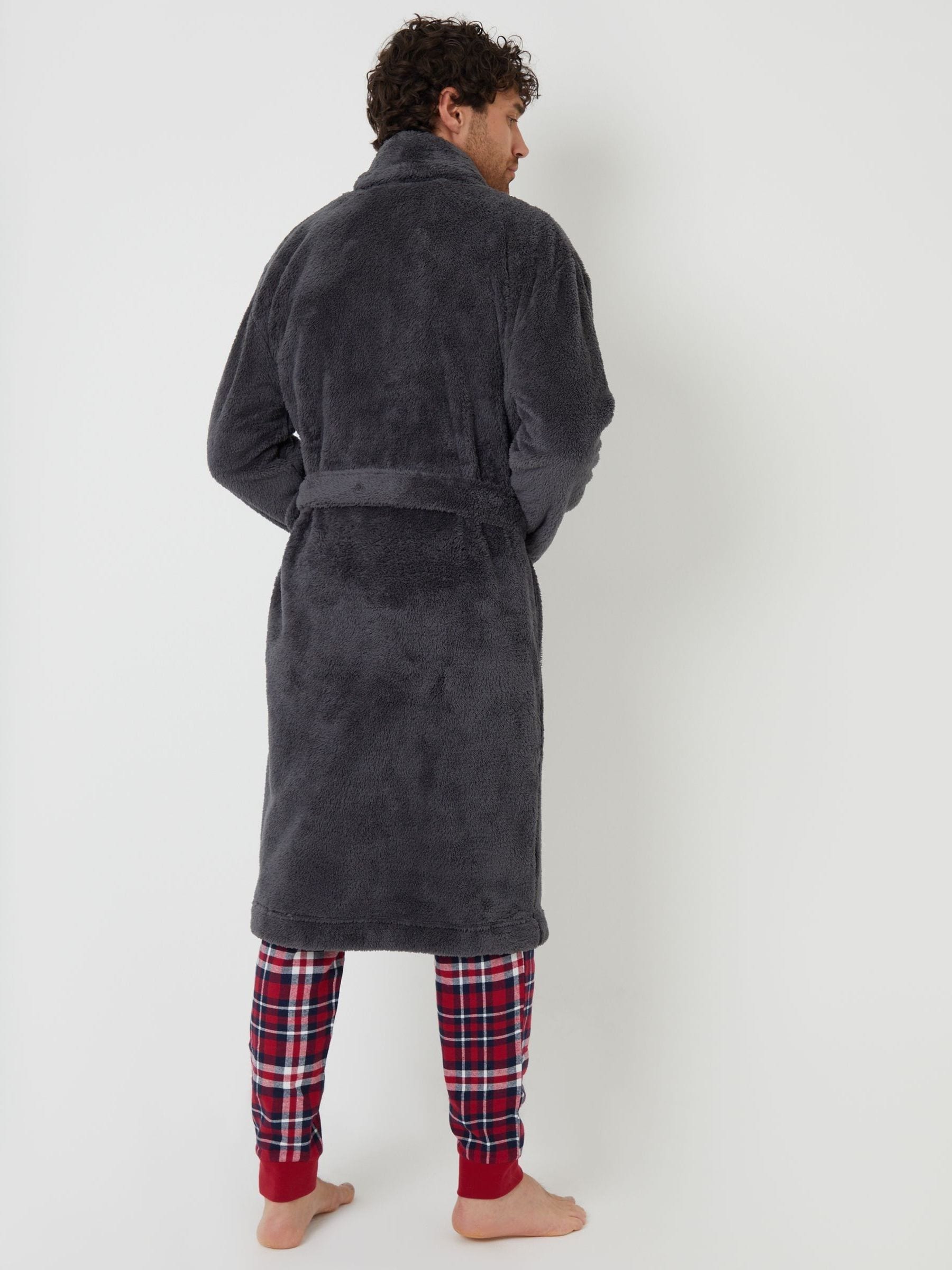 Grijs - Threadbare Cosy Borg Dressing Gown