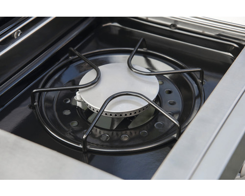 Nexgrill 5-pits gasgrill met infraroodbrander, achterbrander en zijbrander, zwart, inclusief grillgereedschaphouder, hittebestendige handgreep, krachtige hittezone, achterbrander, zijtafel, warmhoudrek, geëmailleerd gietijzeren grillrooster