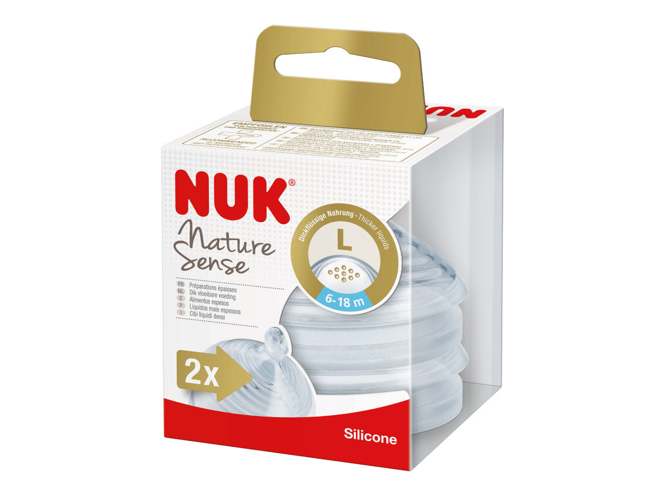 TETINA NUK FOR NATURE SILICONE 2UN L