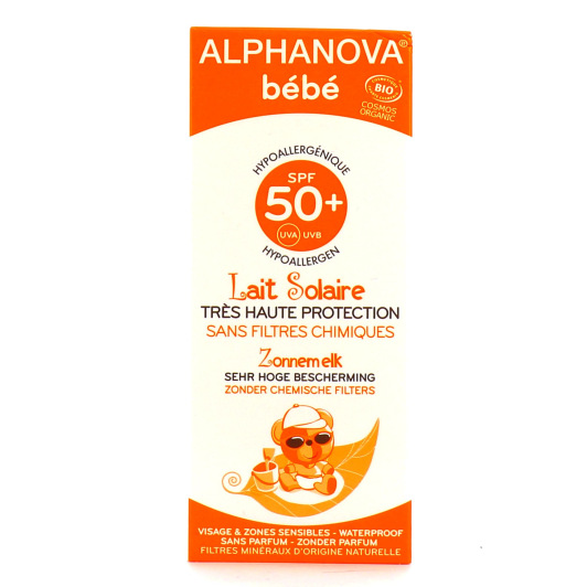 Alphanova Bébé Lait solaire bio SPF50+ - Très haute protection