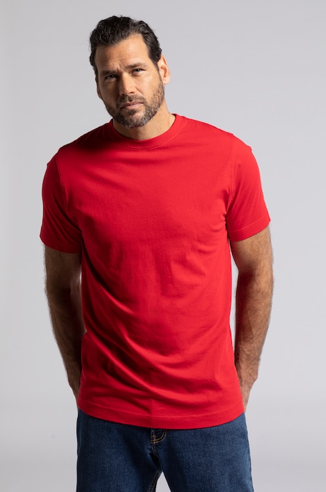 T-Shirt, Basic, Rundhals, gekämmte Baumwolle, bis 8XL