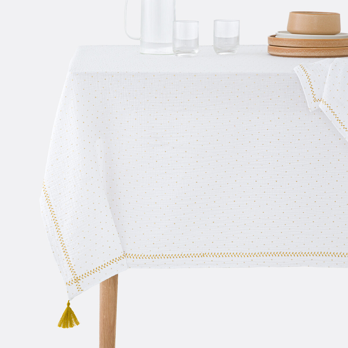 LA REDOUTE INTERIEURS<br>Toalha de mesa Tetra, estrelas Kumla bordadas