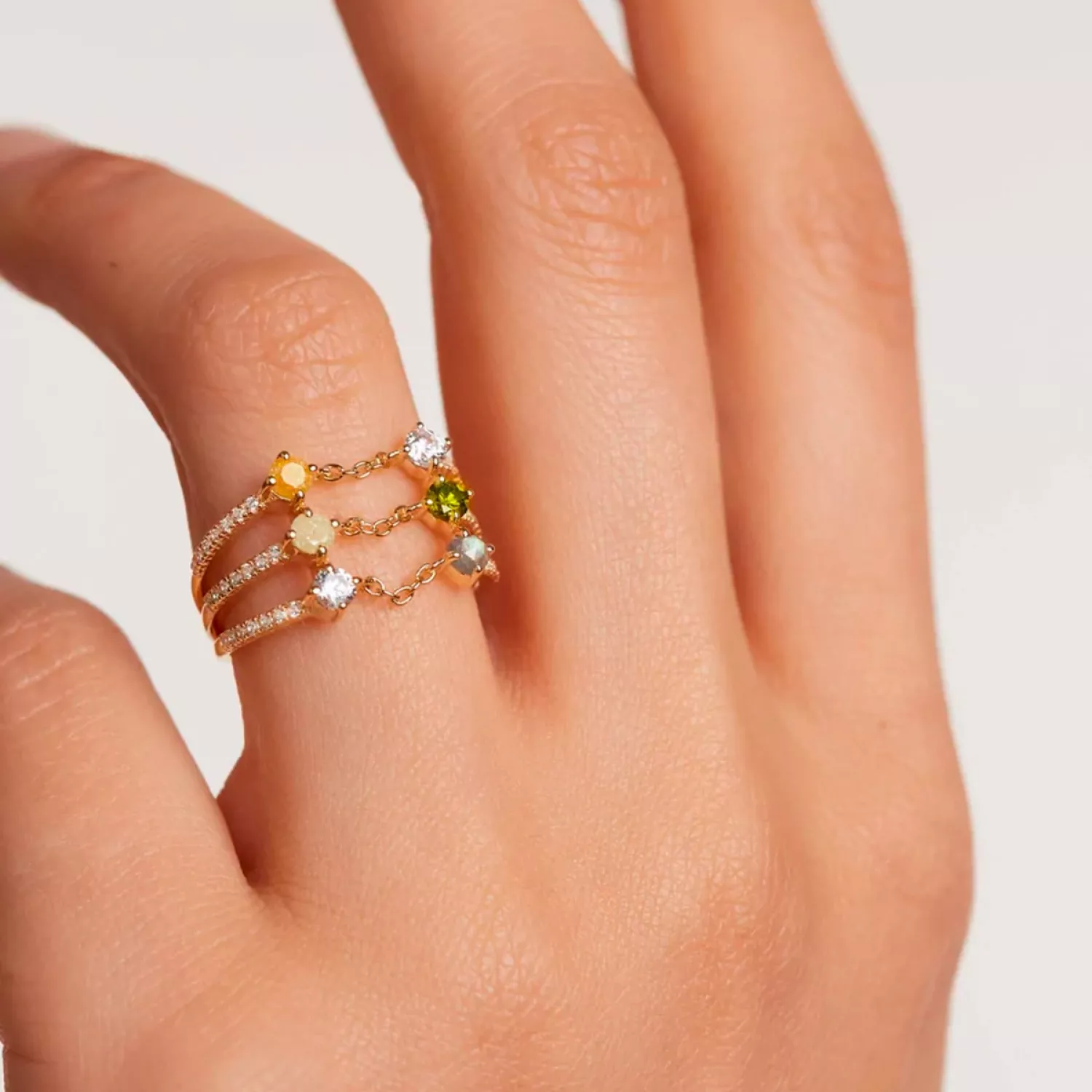 PDPAOLA Juno Ring 18 kt. Forgyldt Sølv AN01-655