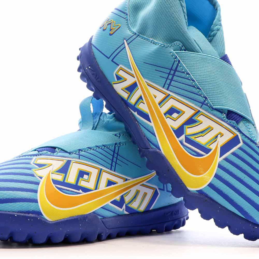 Nike Chaussures de foot Bleus Junior Nike Zoom Superfly 9 Acad KM