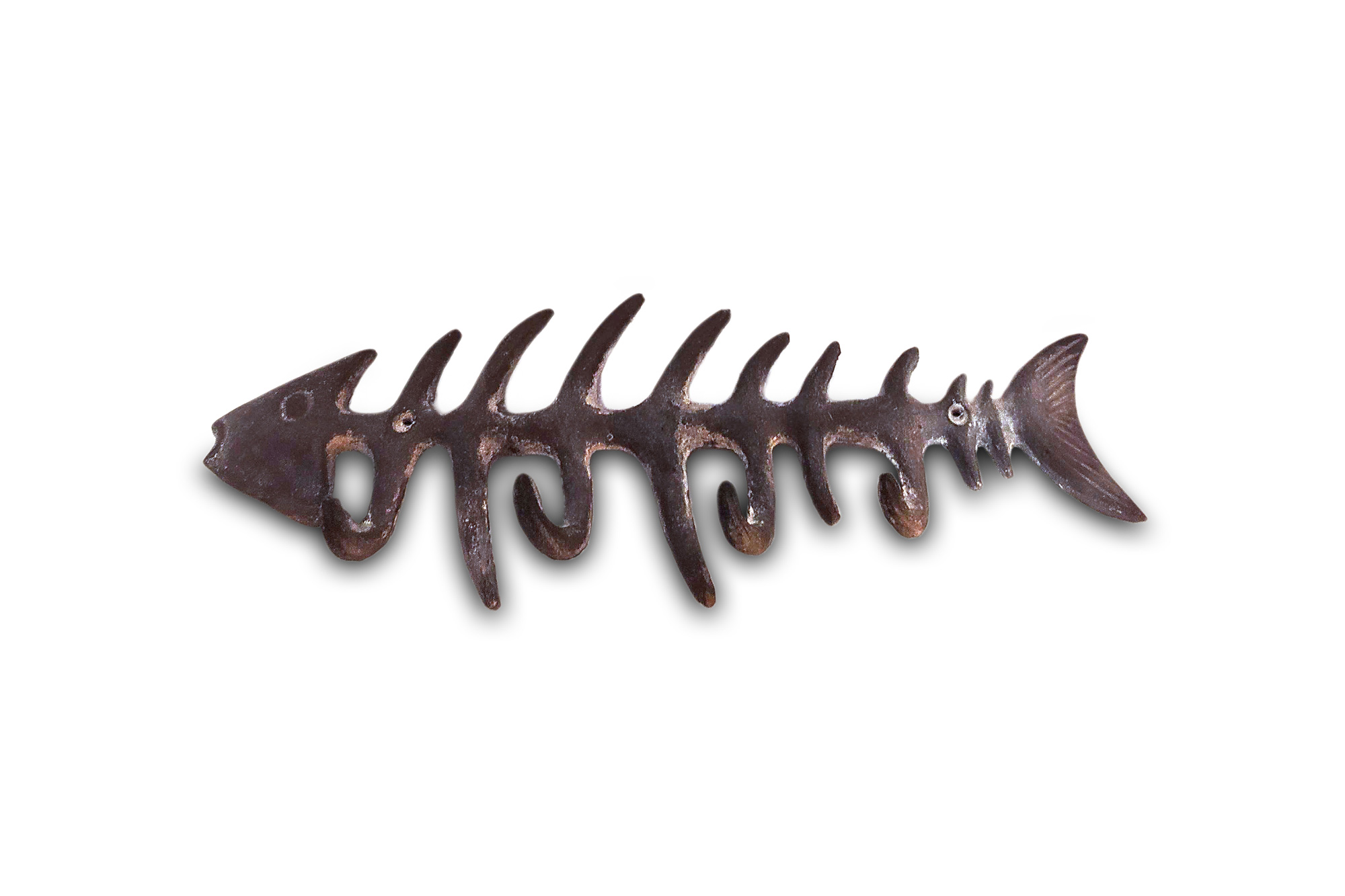Wandhaken 'Fisch' aus Eisen, B 34 cm, H 13 cm, L 4 cm von fischer's lagerhaus