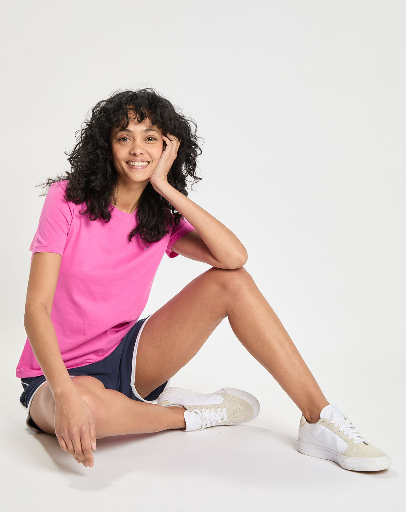 Tommy Jeans T-Shirt 100% Coton Bio Soft Jersey rose