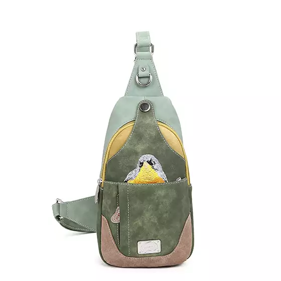 Hi-di-Hi Schouder/ Sling Bag Carol Light Green/ Dark Green