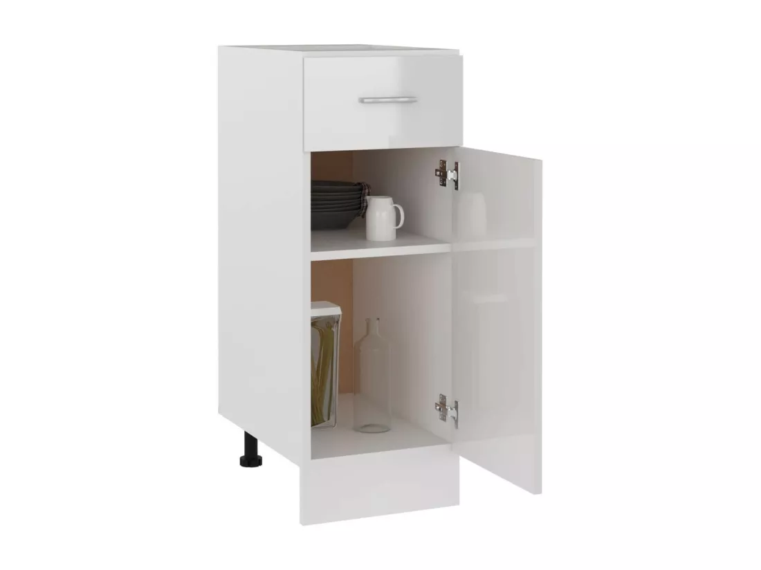 Meuble bas de cuisine Blanc brillant 30x46x81,5