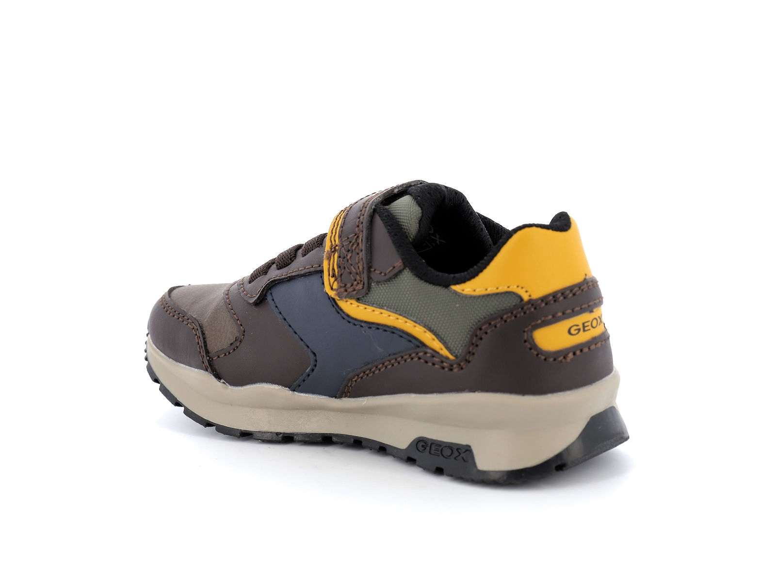 Geox-J PAVEL-J1615A Matières combinées Marron-Orange