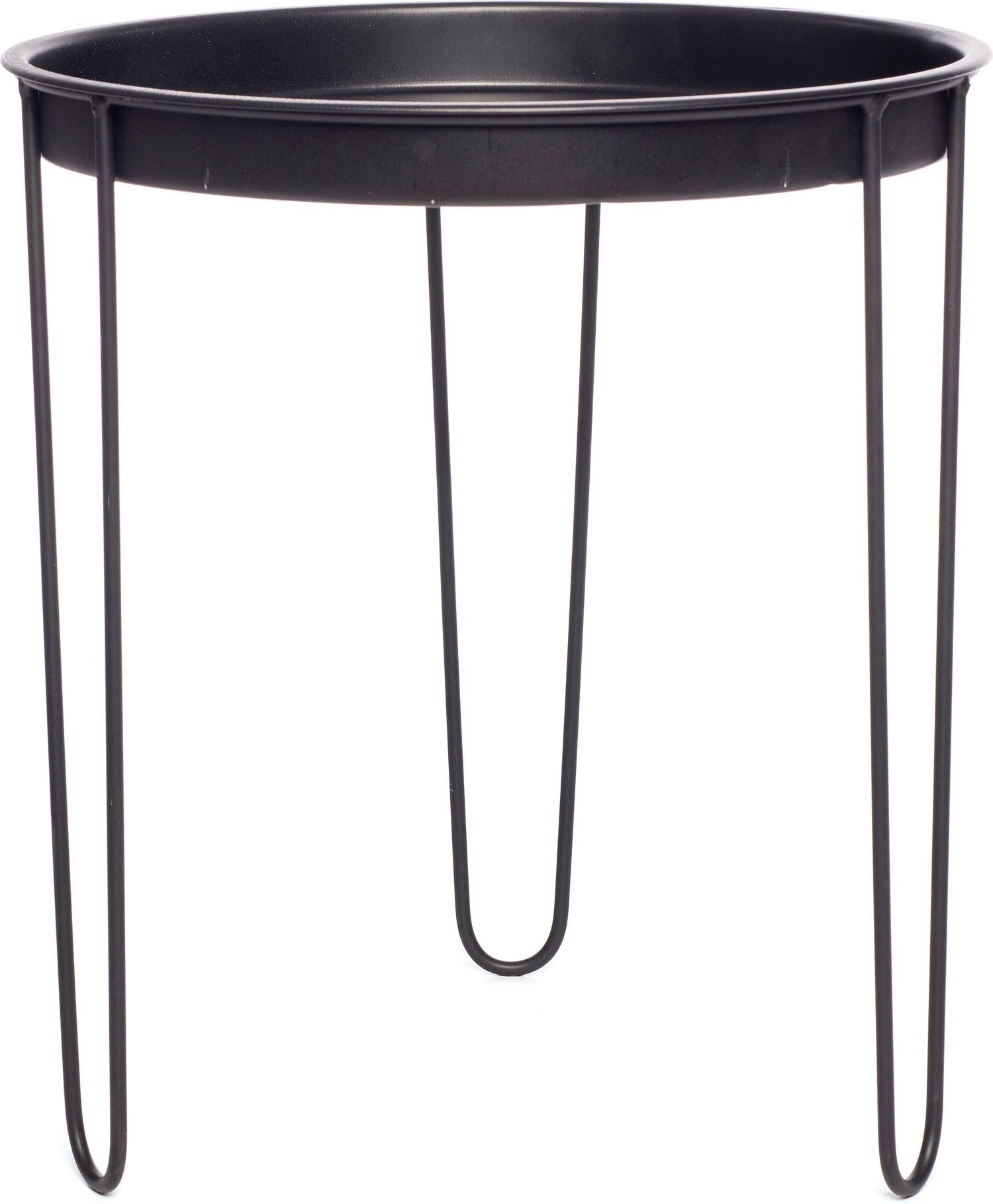 Intratuin bijzettafel Tray zwart D 39 H 45 cm