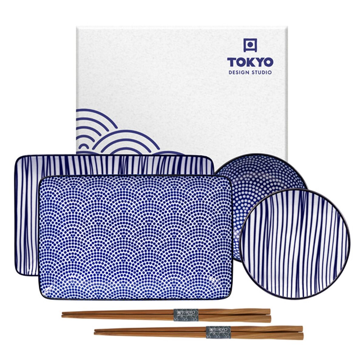Nippon Blue sushisett 6 deler