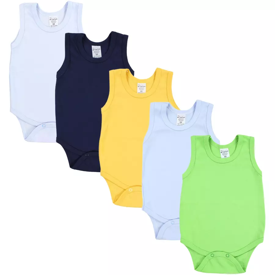 TupTam Baby Jungen Achselbody 5er Pack gelbgrün