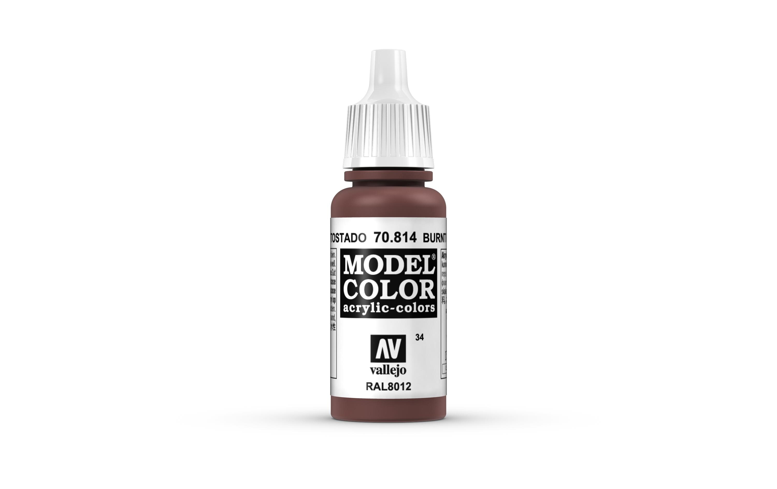 Acrylfarbe Matt, Burnt Rot 17 mlModel Color Burnt Red
