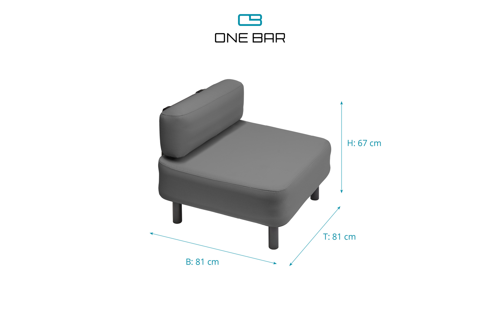 One bar Grundelement 3 Hocker Gestell