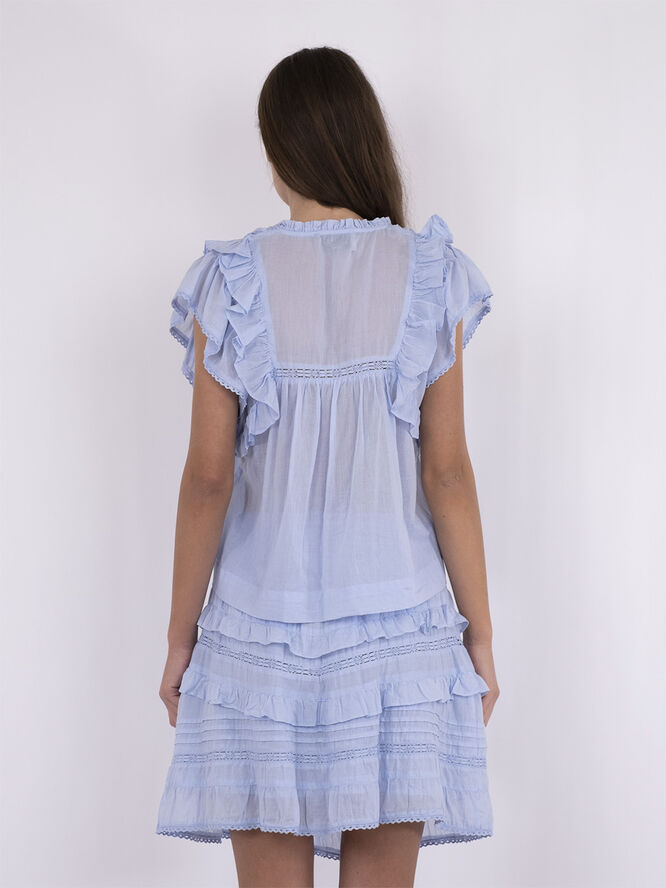Neo Noir Jayla S Voile Top Light blue