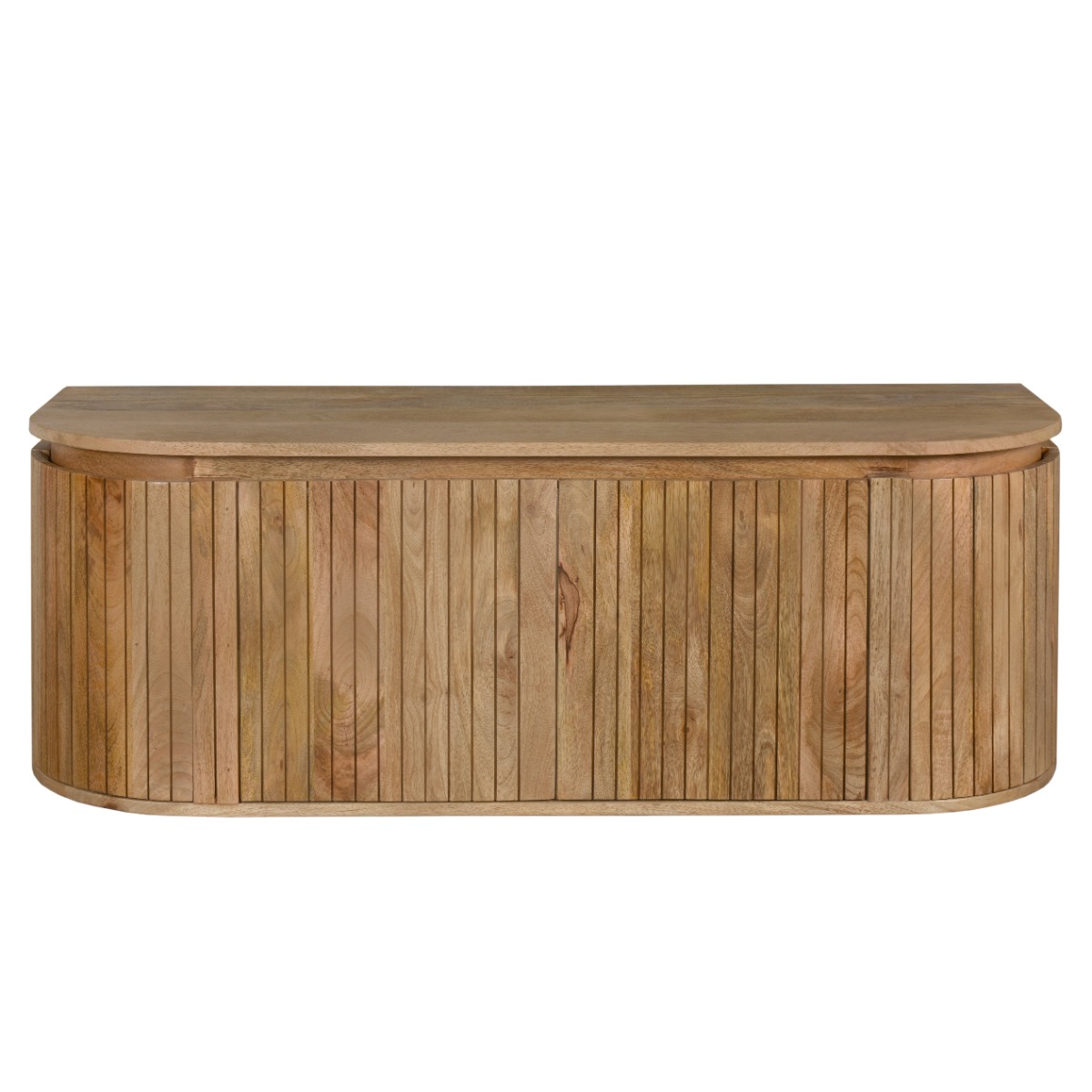 SCHADEMODEL: Livli Estrela badmeubel met ribbelfront 130cm mangohout zonder waskom