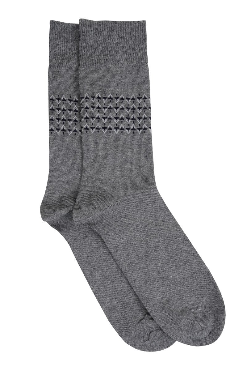 Chaussettes micro-motifs - coton