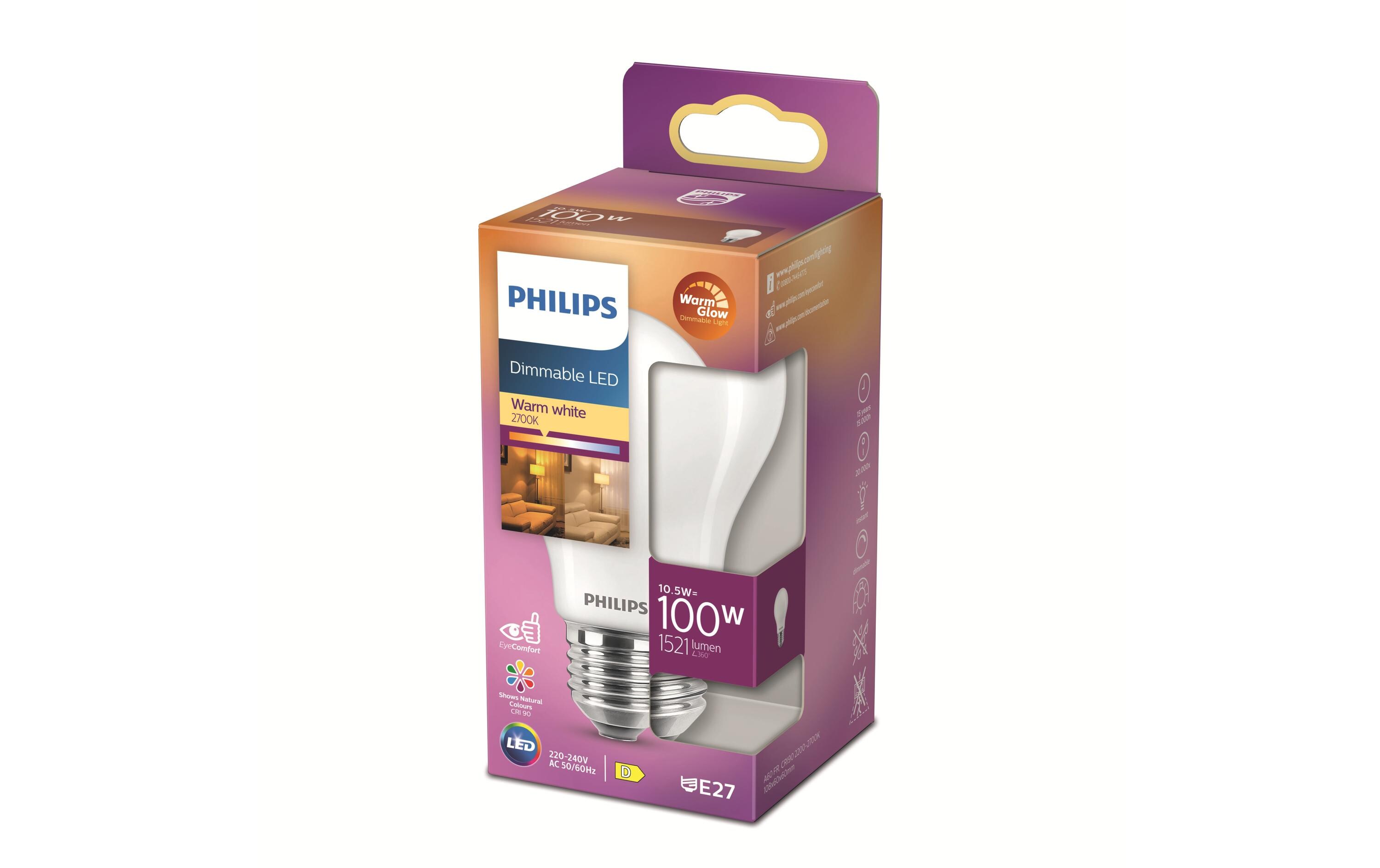 Lampe LEDcla 100W E27 A60 FR WGD90 WarmweissWarmweisses LED-Leuchtmittel A60 mit mattem Glas