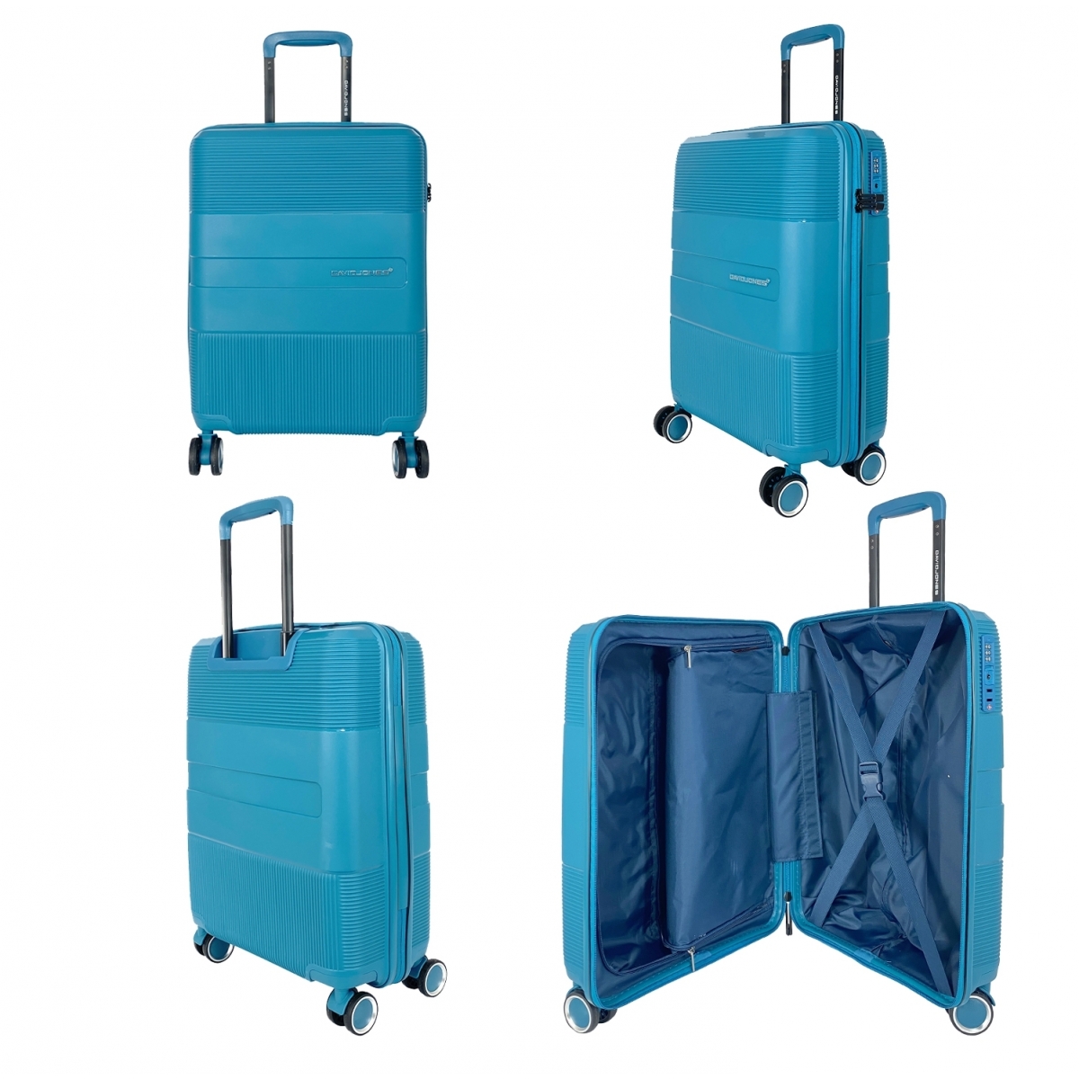 David Jones Lot 3 valises rigides extensibles dont 1 cabine David Jones PETE TSA