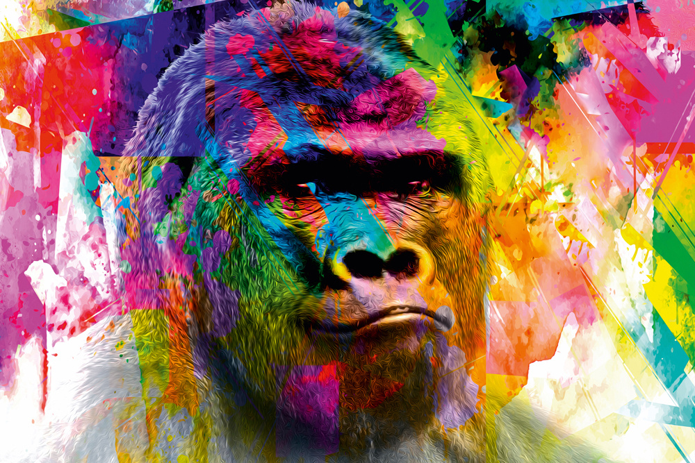 Akustikbild POP ART GORILLA 80x120cm, 7kg