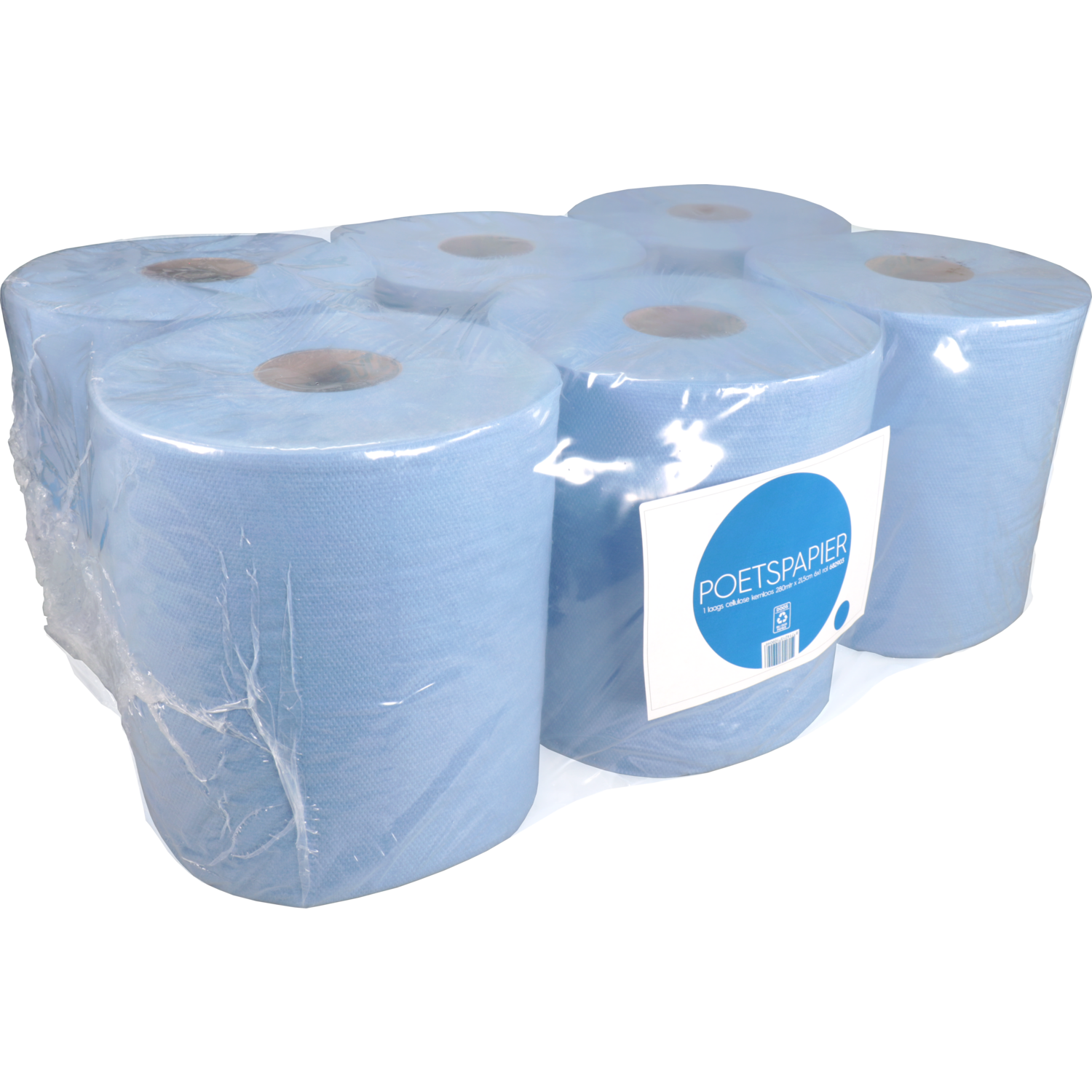 Euro Products Poetspapier, 1-laags, 21cm, 300m, papier, blauw
