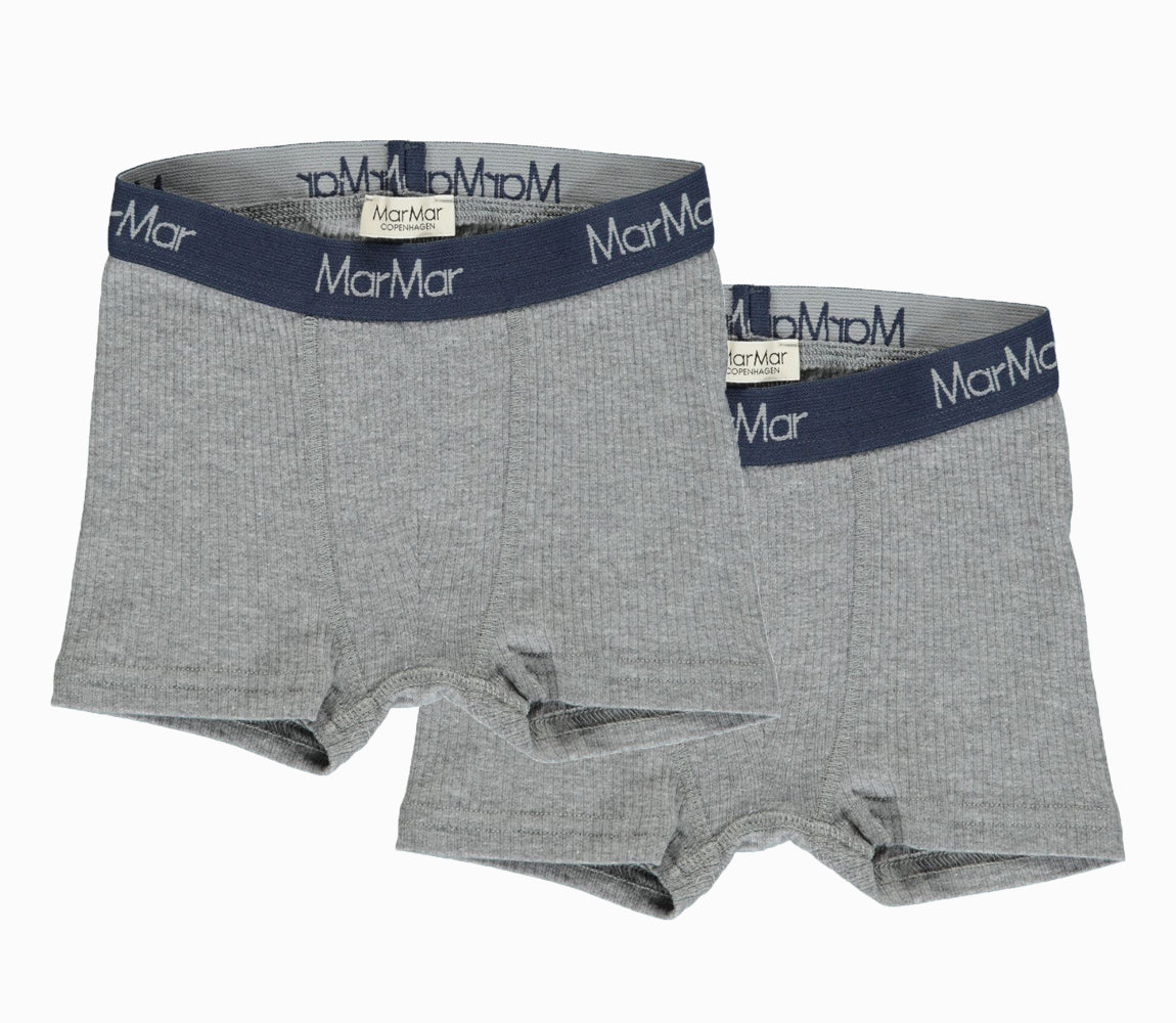 Boxers 2-pack, Undertøj - Grey Melange
