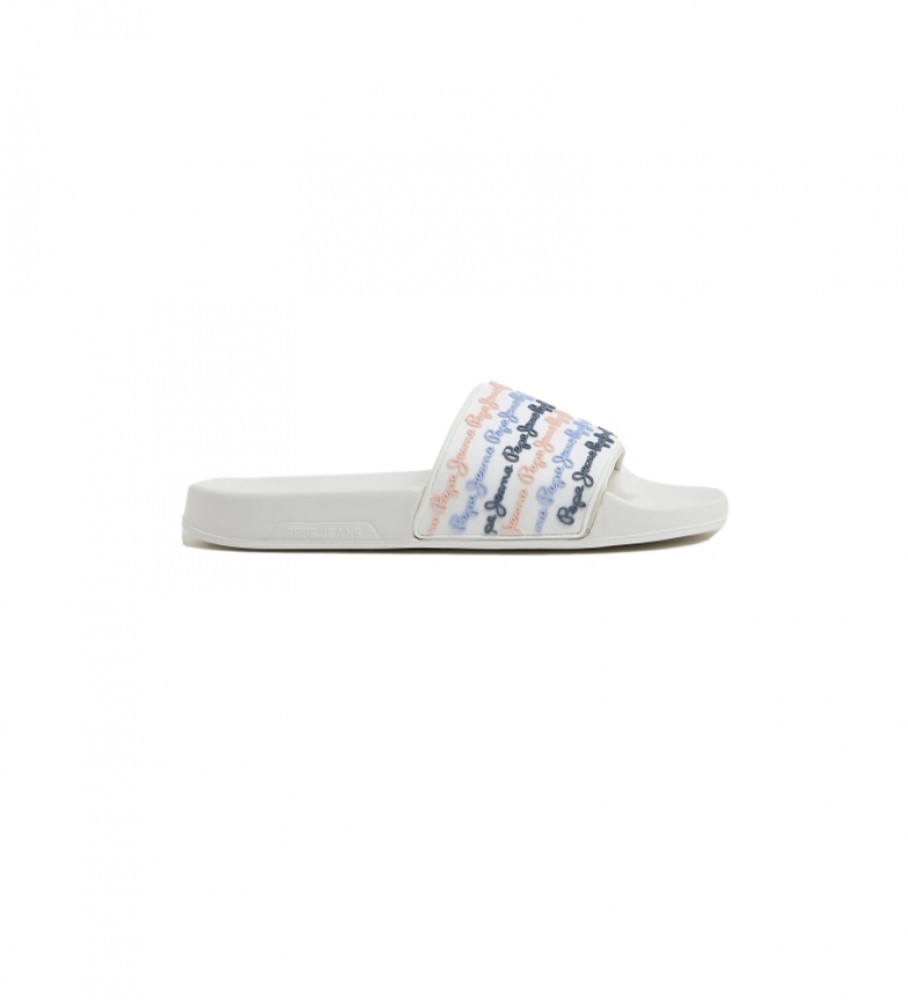 Conjunto de chinelos Pepe Jeans Slider brancos