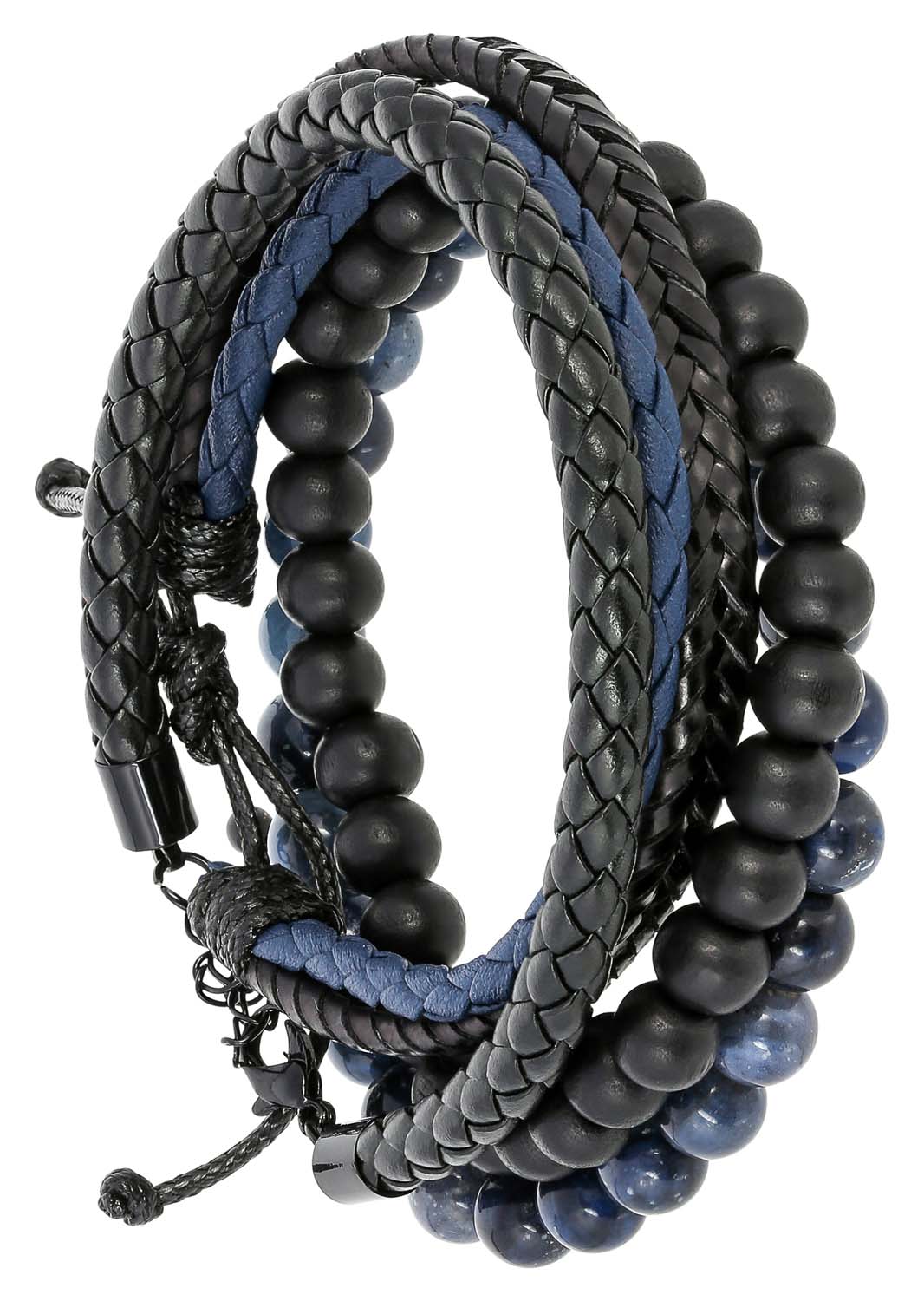 Herren Armband-Set -  Blue Leather