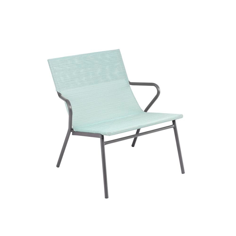 Niedriger Loungesessel mit großem Sitzkomfort Vence Batyline® Duo Blau Mistral Blue