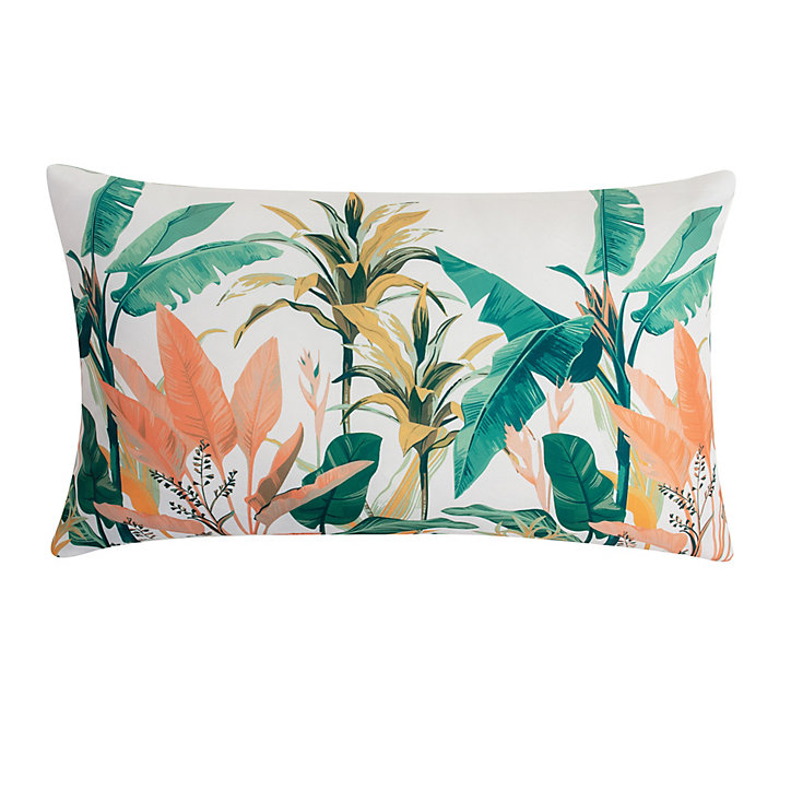 Coussin Miki végétal multicolore L.50 x l.30 x ep.10cm