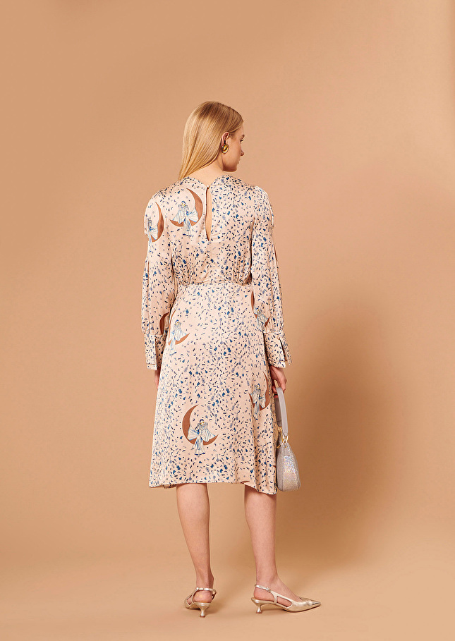 Robe Ranabeige imprimée