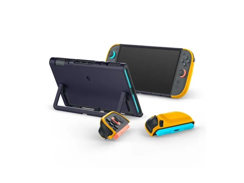 Spigen Nano Pop, Cover, Nintendo, Marineblå, Gul, Polykarbonat (PC), Termoplastisk polyurethan (TPU), Nintendo Switch 2