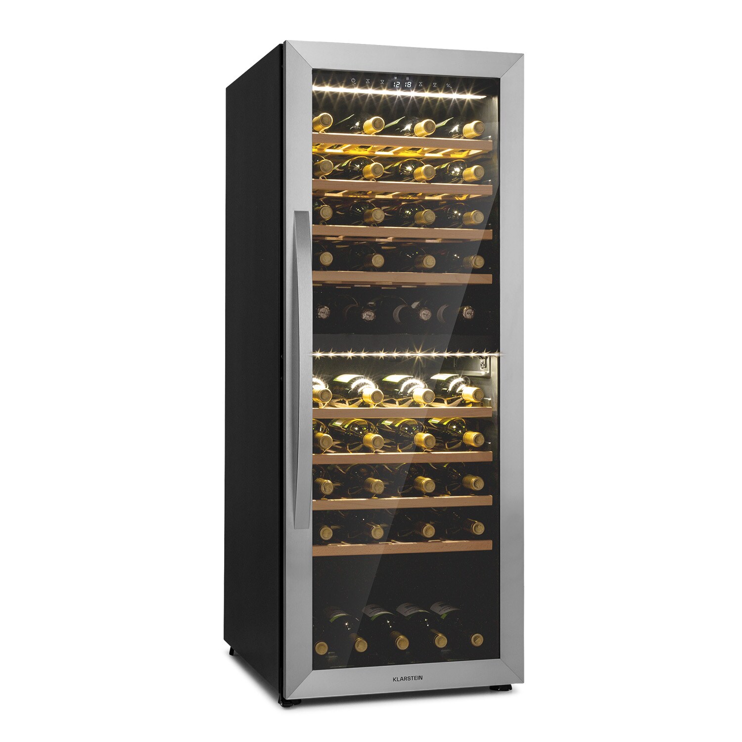 Klarstein Vinamour 77 Duo Weinkühlschrank 191 Liter 5 - 20 °C 2 Kühlzonen