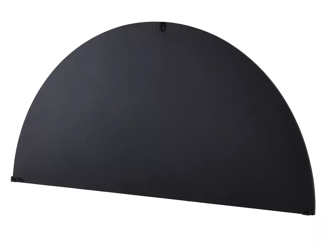 Lot de 2 miroirs demi-cercle design en métal - L.50 x H.100 cm - Noir - GAVRA