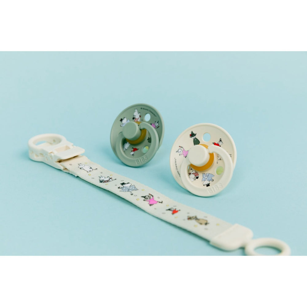 Køb Bibs X Moomin Ivory/sage Colour Sut & Loop Clip Gavesæt Latex