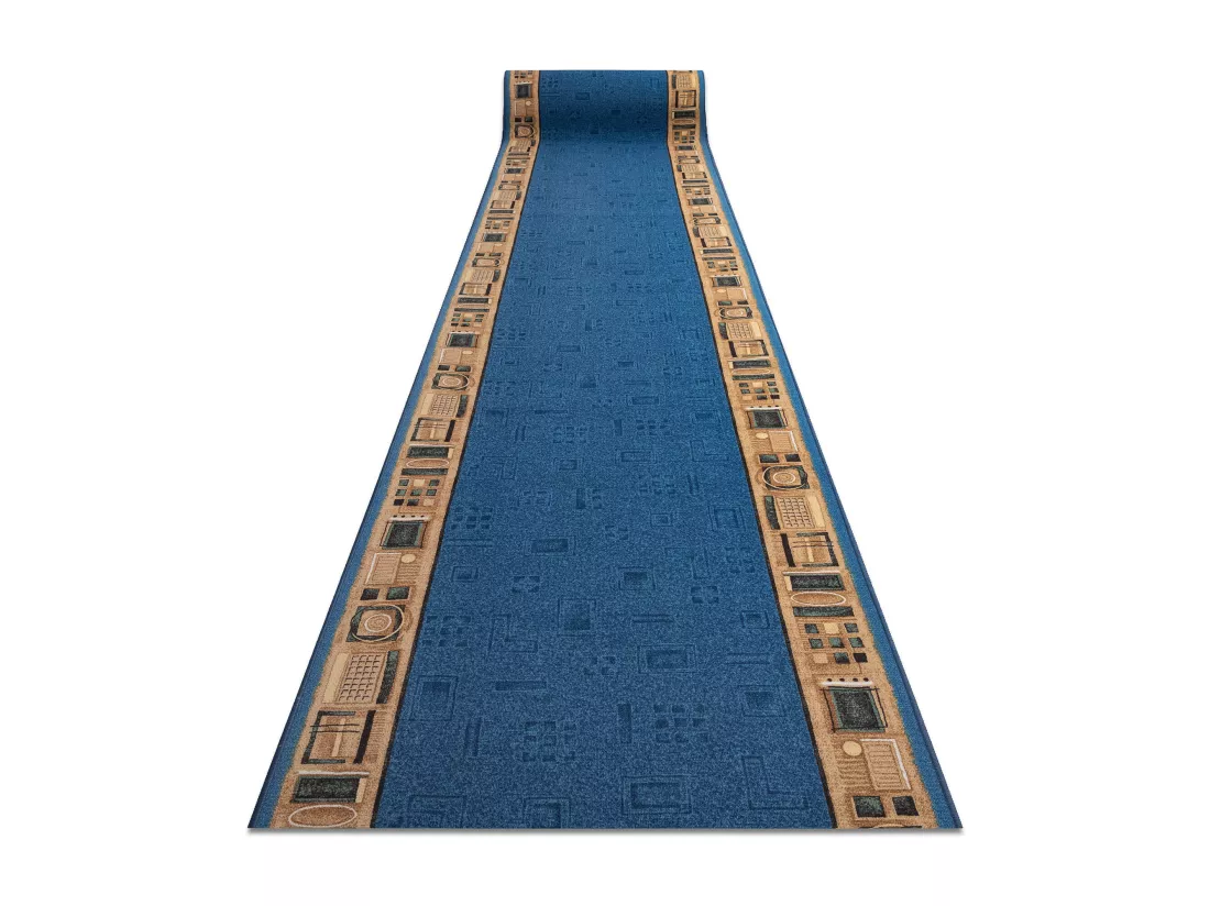 TAPIS DE COULOIR ANTIDÉRAPANT JENA bleu 80x1400 cm