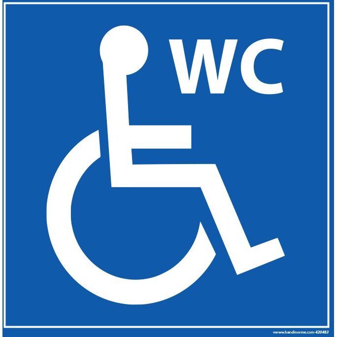 Panneau WC - avec picto PMR