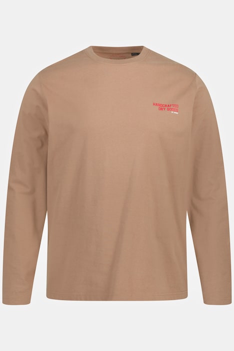 Langarmshirt FLEXNAMIC®, Rückenprint, Melange-Jersey, Rundhals